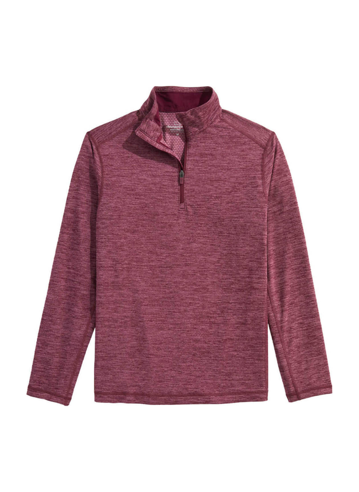 Vineyard Vines Men's Burgundy Blank Sankaty Performance Quarter-Zip